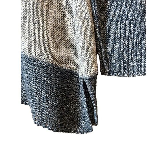 Chico's Gray and Blue Crew Neck Sweater - Picture 2 of 6